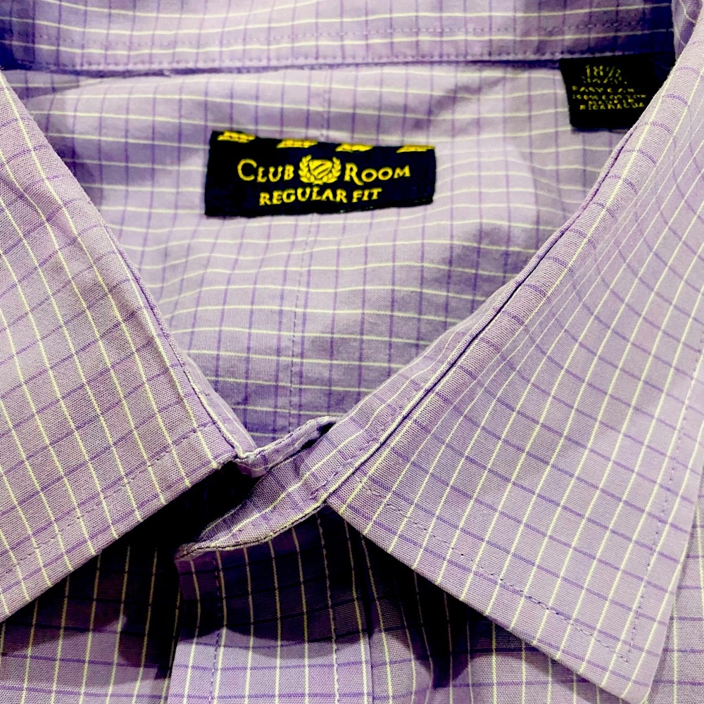 Club Room Men's Regular Fit Check Dress Shirt